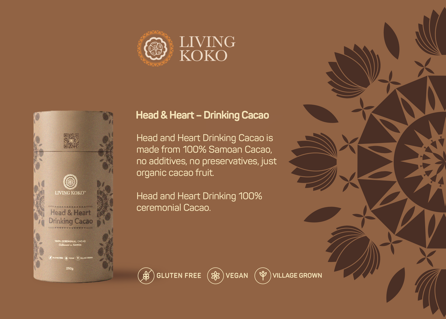 Living KoKo Head & Heart 250g Cylinder