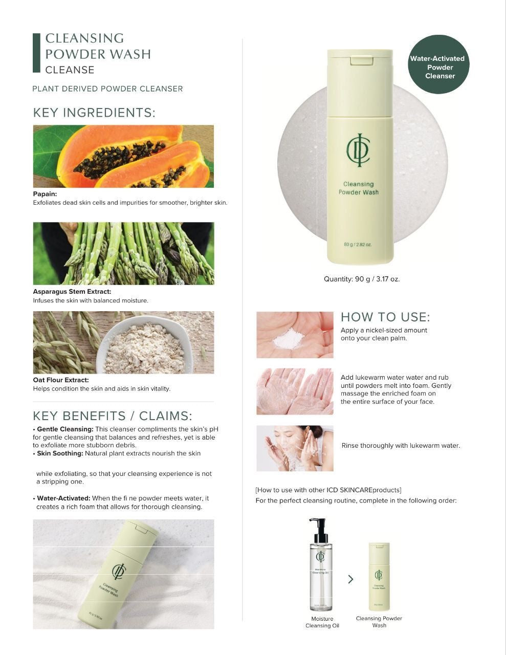ICD Cleansing Powder Wash 80g